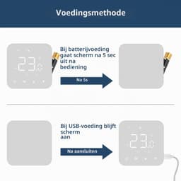 Slimme Thermostaat WiFi Draadloos - Programmeerbare Kamerthermostaat met Ontvanger - App- en Spraakbediening - Voor CV-Ketel en Vloerverwarming - Wit — thumbnail 5