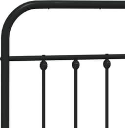Bedframe van metaal, zwart, 140 x 200 cm, met hoofdeinde — thumbnail 4