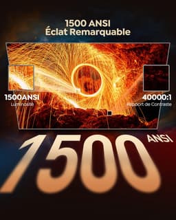Beamer 4K Full HD 1080P WiFi Bluetooth - 1500 ANSI Lumen - LCD LED - Voor Thuisbioscoop — thumbnail 3