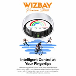 WizBay Premium Select® Keramische Smart Ring - Hartslag, Slaap & Zuurstof - Gesture Control - 5ATM - Android/iOS - Roze - Size 7 — thumbnail 5