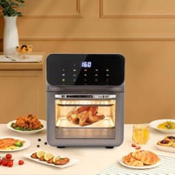 Kleine oven - Mini-oven - Thuis bakken - Heteluchtcirculatie - 13 liter - Zwart — thumbnail 2