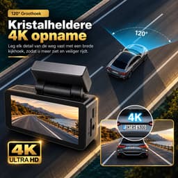 Nexeli NX-DC-8 Mini Dashcam – 64GB – 4K Ultra HD – WiFi – G-Sensor – Loop Recording – LCD Scherm – Dashcam voor Auto – Auto Camera — thumbnail 4