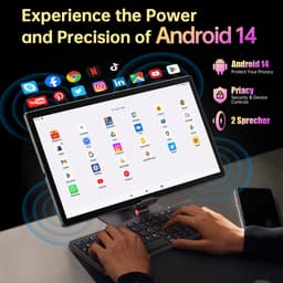 Tablet 15.6 Inch Grijs - Android 14 Besturingssysteem - 8 GB RAM - 128 GB Opslag - IPS Scherm - Voor Zakelijk En Multimedia — thumbnail 5