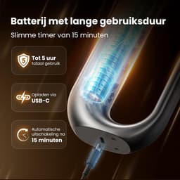 MSB HANDEL Massagepistool Elektrisch met 4 Opzetstukken - Massage Gun - Nek Massager, Schouder en Rug Massager - Ergonomisch U-Vormig Handvat - Percussie Massage Apparaat voor Spierpijn en Ontspanning — thumbnail 3