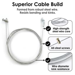 Gaskabel Grasmaaier met Z-Haak Universele Bowdenkabel Bosmaaier 1,5x2000mm — thumbnail 4