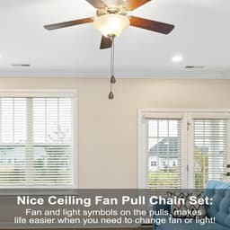 4 stuks - Trekketting voor plafondventilator - Decoratief trekkoord voor plafondventilator - Verlengketting voor plafondventilator - Geschikt voor plafondventilatoren en verlichtingsarmaturen - Bronzen — thumbnail 4