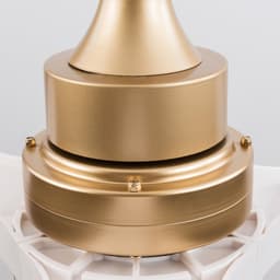 DESMIU Plafondventilator – 132 Cm – Stille Omkeerbare Gelijkstroommotor – ABS – Wit Goud – Met Verlichting En Afstandsbediening — thumbnail 2