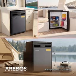 Compressorkoelkast 50 Liter – Camper Koelkast 12V/24V met Vriesvak tot -20°C – App Bediening – Zwart — thumbnail 4