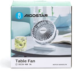 Aigostar | Tafel ventilator | NOTUS | USB | 5 bladen | 3 standen | Ø 13cm | Wit — thumbnail 5