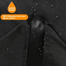 SnelShoppen - Waterproof Grasmaaier Hoes 420D Oxford Tuin Grasmaaier Bescherming met Trekkoord Zwart 186x102x66 cm — thumbnail 4
