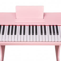 LEADZM Kinderdigitale piano- 37 toetsen - Compleet houten ensemble met bankje - Muziekontwikkelingspiano voor 3 jaar+ - Roze — thumbnail 3