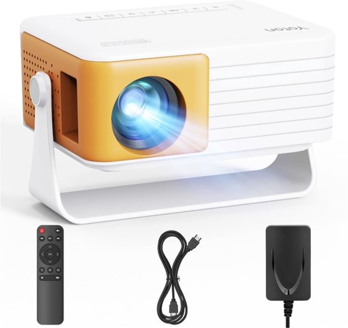 Mini Beamer Draagbaar - 1280 x 720 Resolutie - 6000 Lumen Helderheid - LED Technologie - Voor Thuisbioscoop En Kinderentertainment — afbeelding 1