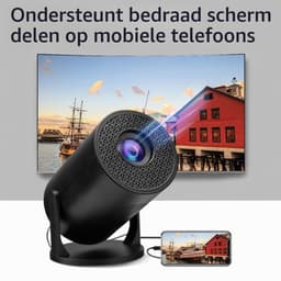 Draagbare Beamer 1080p Full HD - Bluetooth HDMI USB - 150 ANSI Lumen LCD Zwart - Voor Thuisbioscoop En Buiten — thumbnail 5