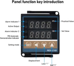 Thermostaat Digitale PID-controller - Temperatuurmeter - Temperatuurregelaar - Slimme Thermostaat - Hoge Precisie - AC110V-240V — thumbnail 2