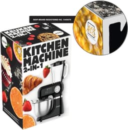 COOK-IT Keukenmachine 2-in-1 – Multifunctionele Keukenrobot met Blender – Keukenmixer met RVS Mengkom – Mixen, Kneden en Kloppen – Zwart — thumbnail 2