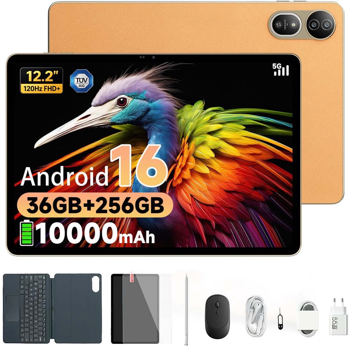 Blackview Mega 12 Tablet Gouden — afbeelding 1