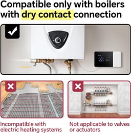 Wifi-Thermostaat – 2-draads – Slimme Temperatuurregeling – Tuya-app – Dagelijks Programmeerbaar – Compatibel met Google Assistant en Alexa – 3A – Voor 503-inbouwdozen — thumbnail 2
