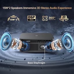 Beamer Android 11 Projector - 200 W Vermogen - 1920 x 1080 Resolutie - LCD Scherm - Voor Thuis En Zakelijk Gebruik — thumbnail 5