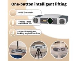 Beamer 3000 Lumen - Full HD 1080p Resolutie - 2 GB RAM 64 GB Opslag - LCD Scherm - Android Smart Projector