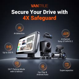 Vantrue Pilot 2 Volledig Systeem Dashcam – 's Werelds eerste dashcam met thermische beeldvorming, 2K+1080P+2K+Thermische lens, 4 kanalen 360°, CarPlay en Android Auto, 24/7 parkeermodus — thumbnail 4