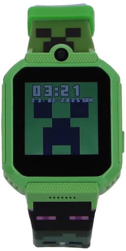 Accutime Kinderhorloge Minecraft II - Smartwatch Kind - Kinderhorloge met Spelletjes - Smartwatch Kinderen - Selfie Camera - Groen Zwart — thumbnail 3