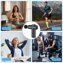 Mini-spiermassagegeweer, ultrastil massagegeweer, 99 snelheden, 8 massagekoppen, LCD-scherm, draagbare elektrische stimulators om spierpijn te verlichten — thumbnail 5