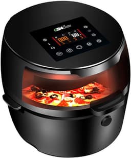 Airfritteuse, 8 liter, met draaisysteem, zonder olie, digitaal led-display, acht modi, touchscreen 1500 W — thumbnail 1