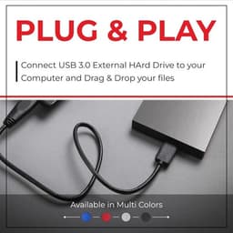 Draagbare Externe Harde Schijf USB 3.0 Hoge Snelheid Opslag voor PC Mac & Gaming — thumbnail 2