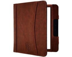 Hoesje Geschikt voor Kobo Libra H2O Sleepcover Luxe Hoes Cognac Bruin - ereader hoesje - cover