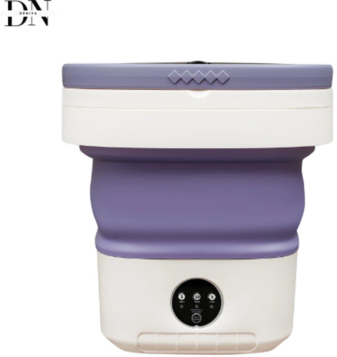 Deniva - Mini Wasmachine - Kleine Wasmachine - Opvouwbare Wasmachine - 12 Liter - 3 Wasmodi - Lichtgewicht - Voor Reizen & Campings — afbeelding 1