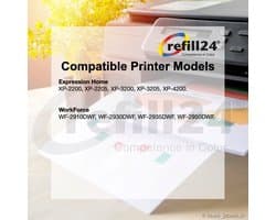 Navulbare Inktcartridges voor 604/604XL - Geschikt voor XP-2200, 2205, 3200, 3205, 4200, WF-2910, 2930, 2835, 2950