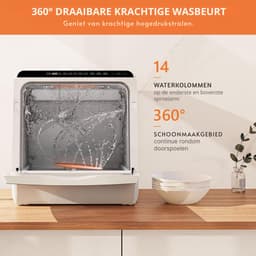 AMA® Mini Vaatwasser - Tafelvaatwas - Vaatwasser - 42.5x42.8x45.8cm - 5 Liter — thumbnail 7