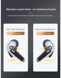 GELLDG Bluetooth-headset - Draadloze headset met microfoon - Headset voor in de auto - Tot 15 uur gesprekstijd - Geschikt voor iOS- en Android-telefoons — thumbnail 2