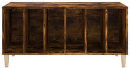 Platenspeler Meubel - LP-kast - Platenspelerkast - Draaitafelstandaard - Platenspelerstandaard - Vintage Displayplank - Gerookt Eiken — thumbnail 5