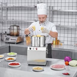 Keukenmachine - Foodprocessor & Groentesnijder - Inhoud 6 L - Voedselveilig RVS - Inclusief 2 S-vormige Messen - Multifunctioneel Hakken & Snijden - Voor Groenten Fruit Noten — thumbnail 4