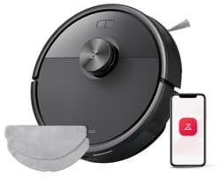 Roborock Q7 M5 Set–Robotstofzuiger met dweilfunctie–10000 Pa sterke zuigkracht–Dubbel antiklitsysteem– 150 min gebruiksduur– LiDAR-navigatie–Stofzuigerrobot voor tapijt– Dierenharen–Zwart–Q5 PRO Upgrade–2 Dweilen