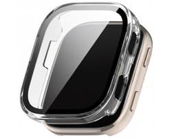 Watch case screenprotector - geschikt voor Amazfit Bip 6 - hoesje - gehard glas - volledige bescherming - transparant