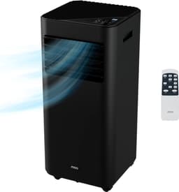MOA Mobiele Airco - 9.000 BTU - 3-in-1 - Met Afstandbediening - Tot 30m² - Airconditioner met Ontvochtigingsfunctie - Raamafdichtingskit - Zwart — thumbnail 1