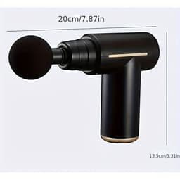 Kraftverdia - Massage Apparaat - Massage Gun - Fascia Gun - Massagepistool - 6 snelheidsinstellingen en 4 massagekoppen - Laag geluidsniveau - Geschikt voor nek, armen en benen - Zwart — thumbnail 4