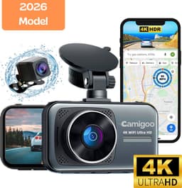 Camigoo® D1 Pro - Dual Dashcam - Dashcam Voor Auto - Ultra 4K & Full HD - Voor en Achter Camera - WiFi & GPS - 3.2 inch met App - Sony Sensor - Met 64GB SD Kaart U3 - Loop Opname - G Sensor - NL Handleiding + Systeem - Geschikt voor Verticale Ruiten! — thumbnail 1