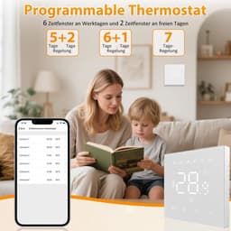 Slimme Wifi Thermostaat voor Verwarming - Chronothermostaat met Spraakbesturing (Alexa/Google Home) — thumbnail 5