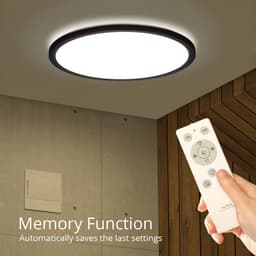Draaibare LED Plafondlamp met Afstandsbediening, 24W, Dimbaar Wit en Warm Licht — thumbnail 4