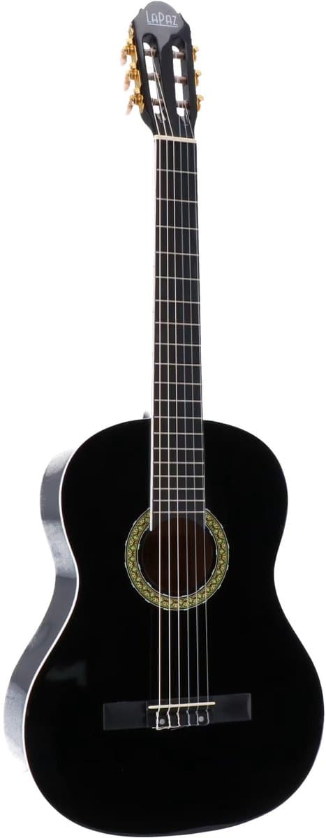 Klassieke Gitaar 4/4 - Met gratis lessen - LaPaz 002 - Zwart — afbeelding 1