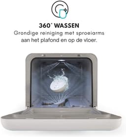 AMA® Mini Vaatwasser - Vaatwasser - Vaatmachine - met 6 Wasprogramma's - 42x44x44cm — thumbnail 9