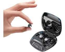 De Beste Gadgets Slaap Oordopjes Bluetooth – Draadloze Sleep Earbuds – Kleine oordopjes - Kleine Oortjes - Ultra Dun & Comfortabel – Voor Zijslapers – Noise Reduction – Waterbestendig - MD - Zwart