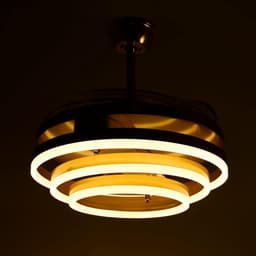 Plafondventilator met DC-motor en Drie Verstelbare LED-Lichtringen — thumbnail 3