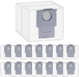 (15 Pack) Vervangende Stofzakken Geschikt voor Roborock S8+/ S8 Pro Ultra/ /Q8 Max Max+/ S7 MaxV Ultra/ Q5/ Q5+/ Q7/ Q7+/ Q7 Max/ Q7 Max+/ S7 Pro Ultra, Zelflegende Dock-Wegwerpzakken, 3L Capaciteit — thumbnail 1