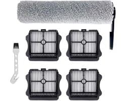 Accessoireset - 6 stuks - geschikt voor Tineco Floor One S5 - FLOOR ONE S5 PRO - S5 PRO 2 - S5 PRO SERIES - IFLOOR 5 BREEZE - accustofzuiger (nat en droog) - Vervangingsonderdelen - Inclusief 1 borstelrollen en 4 HEPA-filters en 1 reinigingsborstel