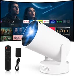 Mini Beamer Projector -HY300Ultra - 4K-ondersteuning - WiFi 6 - Android 11 - Automatische correctie - 180° draaibaar - Externe luidspreker - Draagbare Home Cinema, Outdoor — thumbnail 1