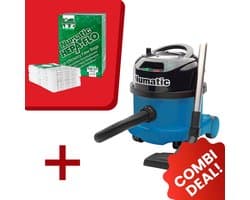 Numatic - Stofzuiger PPR240-11 - Blauw - Inclusief 10x Stofzuigerzak NVM-1CH Hepa